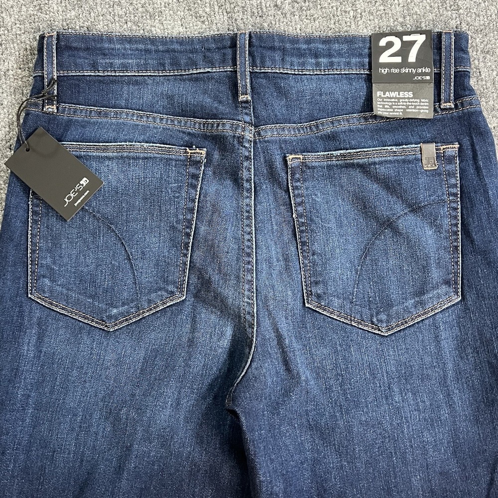 Joe's Jeans Womens 27 Blue High Rise Skinny Ankle Raw Frayed Hem Flawless NWT